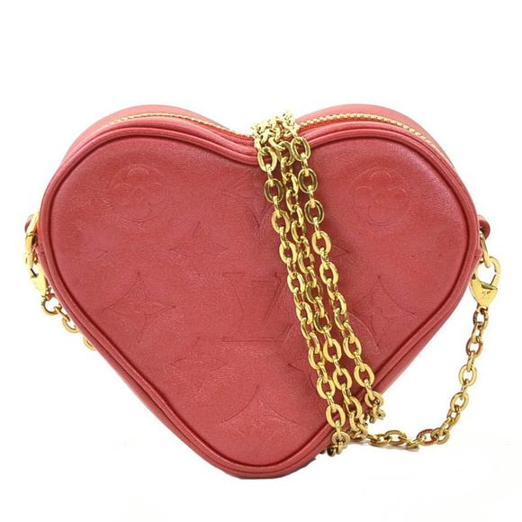 LOUIS VUITTON Red Monogram Shoulder Bag - Picture 1 of 5